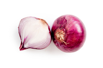 Red Onion isolated on white background