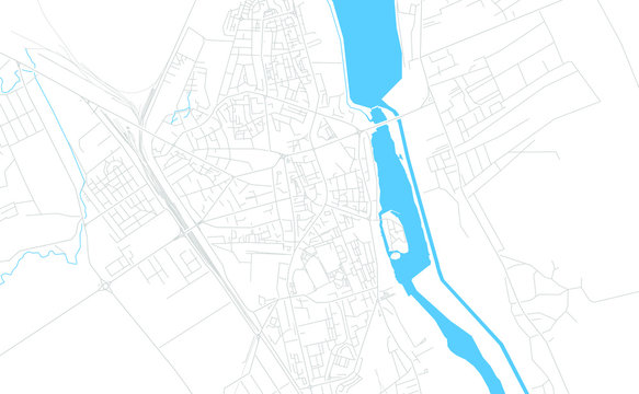 Bacau, Romania bright vector map