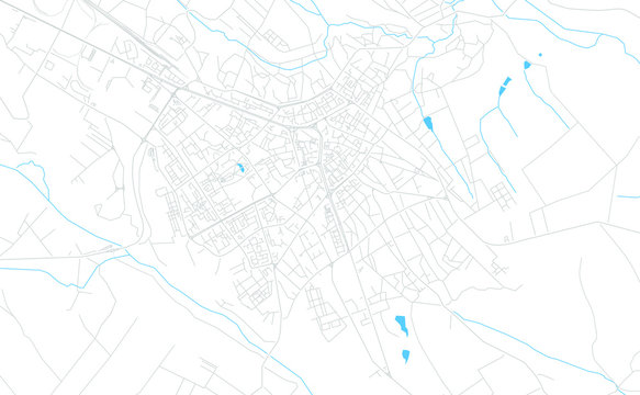 Botosani, Romania bright vector map
