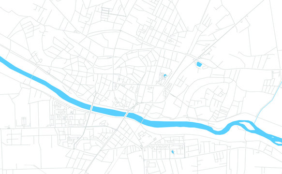 Satu Mare, Romania Bright Vector Map