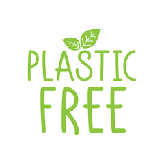 Plastic free logo template. Bpa plastic free chemical mark zero or 100 percent clean.