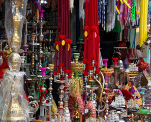 Hookahs in an open air market