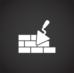 Construction related icon on background for graphic and web design. Creative illustration concept symbol for web or mobile app