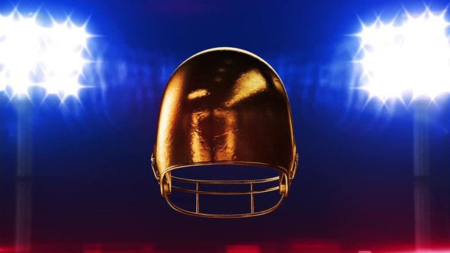 American football helmet Super Bowl Game On Field Stadium light Background