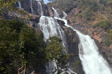beautiful huge Hundru waterfall of Ranchi ,india