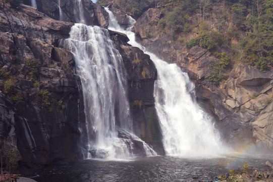 beautiful huge Hundru waterfall of Ranchi ,india