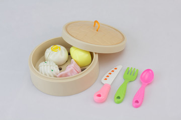 dim sum plastic toy isolated