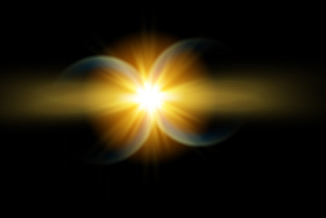 Lens flare, explosion, glitter, line, sun flash, spark and stars. Abstract special effect element design.