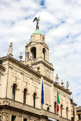 Fototapeta na wymiar Padova, Italy. Beautiful architecture of Palazzo Moroni, Comune di Padova.