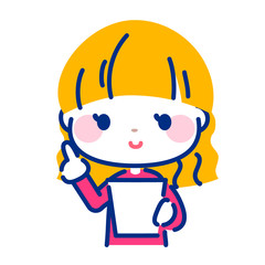 ワンポイント女性