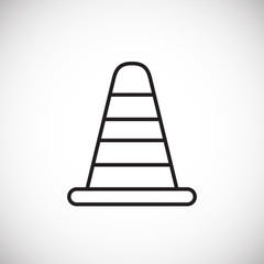 Construction related outline icon on background for graphic and web design. Creative illustration concept symbol for web or mobile app