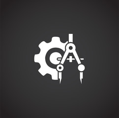 Engineering related icon on background for graphic and web design. Creative illustration concept symbol for web or mobile app