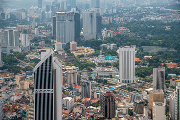 Kuala Lumpur aerial skyline on a beautiful morning © jovannig