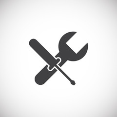 Construction related icon on background for graphic and web design. Creative illustration concept symbol for web or mobile app