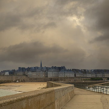 Moody sky over Saint-Malo, Ille-et-Vilaine, Brittany, France