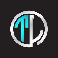 TL Initial logo linked circle monogram