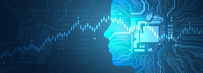 sfondo, testa, pensiero, intelligenza artificiale,