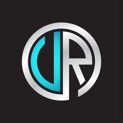 UR Initial logo linked circle monogram