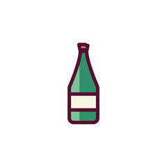 Isolated champagne bottle vector design