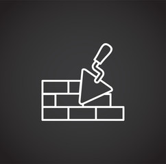 Construction related outline icon on background for graphic and web design. Creative illustration concept symbol for web or mobile app