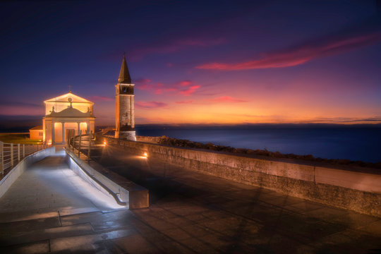 Promenade along waterfront, Caorle, Veneto, Italy