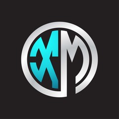 XM Initial logo linked circle monogram