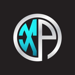 XP Initial logo linked circle monogram