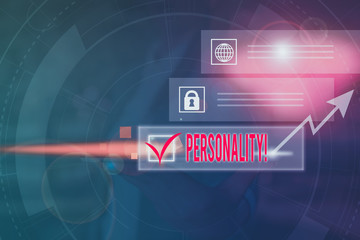 Handwriting text Personality. Conceptual photo combination characteristics that form individuals...