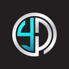 YD Initial logo linked circle monogram