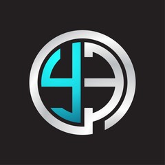 YE Initial logo linked circle monogram