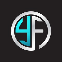 YF Initial logo linked circle monogram