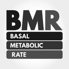 BMR - Basal Metabolic Rate acronym, concept background