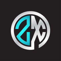 ZX Initial logo linked circle monogram