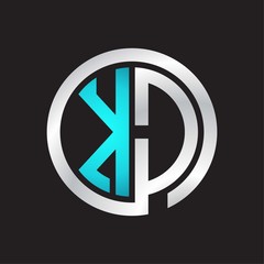 KD Initial logo linked circle monogram