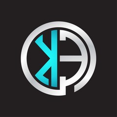 KE Initial logo linked circle monogram
