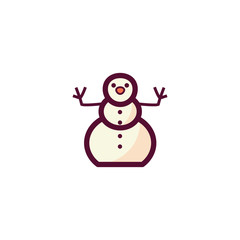 Merry christmas snowman vector design