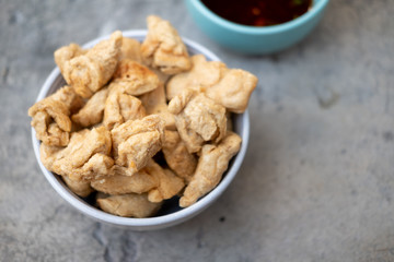 Deep fried fish meatballs crisp
