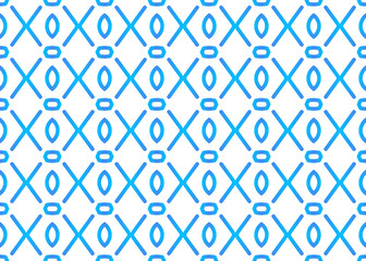 Fototapeta premium Seamless geometric pattern design illustration. Background texture. Used gradient in blue, white colors.