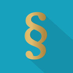 golden paragraph symbol- vector illustration