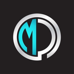 MC Initial logo linked circle monogram