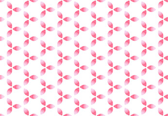 Watercolor seamless geometric pattern design illustration. Background texture. In red, white colors.