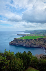 Landscape on the Sao Miguel Island. Azores, Portugal.