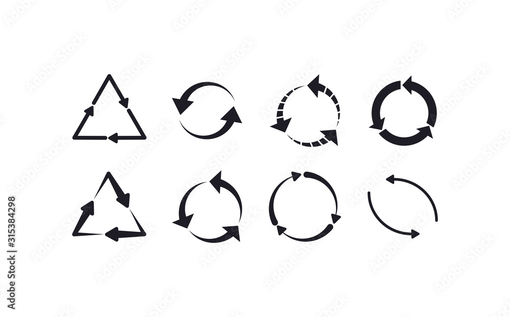 Poster isolated arrows icon set vector design