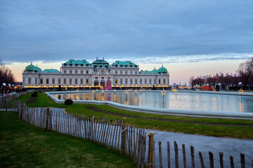Fototapeta na wymiar Belvedere Palace in Vienna, Austria.