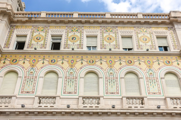Obraz premium Trieste, Italy. View of Government of Trieste building in sunny day.