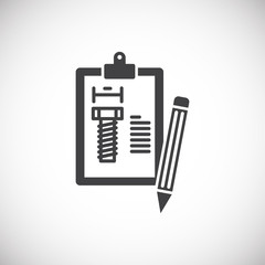 Engineering related icon on background for graphic and web design. Creative illustration concept symbol for web or mobile app