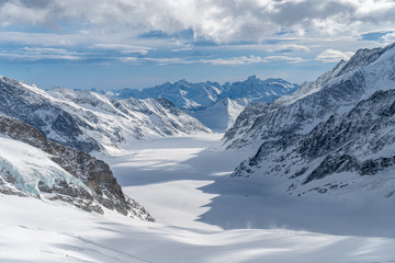 Fototapeta na wymiar Swiss Alps in the Winter