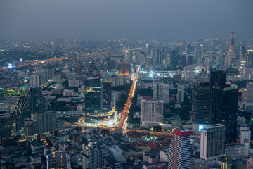 Naklejka premium THAILAND BANGKOK SATHON SKYLINE