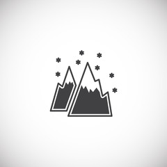 Winter related icon on background for graphic and web design. Simple illustration. Internet concept symbol for website button or mobile app