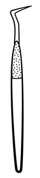 black and white dental tool clip art preview